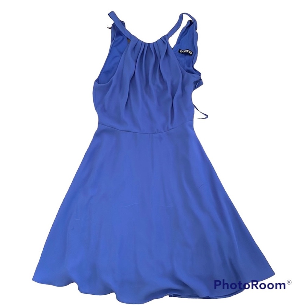 Express Halter Dress Periwinkle